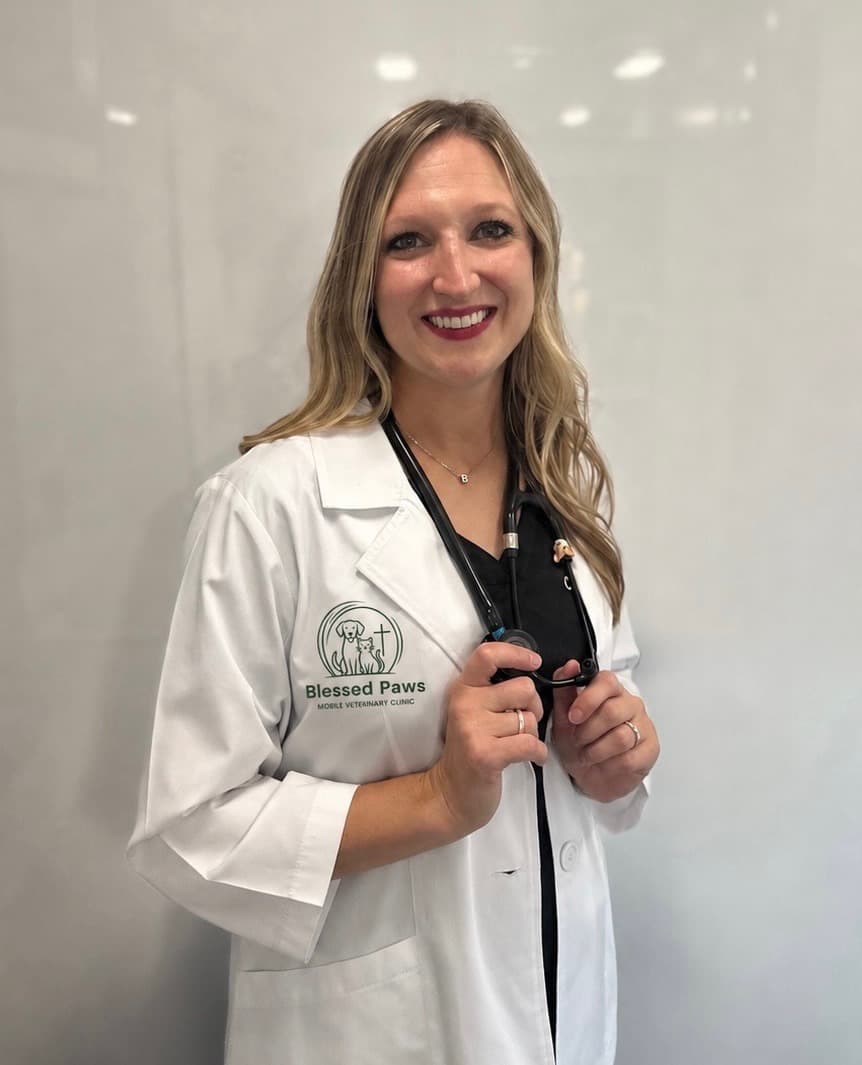 Dr. Mackenzie Deviney, founding veterinarian of Blessed Paws Mobile Veterinary Clinic